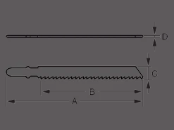 Bahco sticksågblad metall 107mm