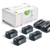 Festool Laddpaket SYS 18V 4xHP5,0/TCL6DUO