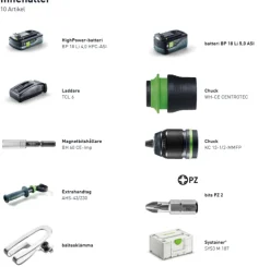 Festool Skruvdragare QUADRIVE TDC 18/4 5,0/4,0 I-Plus