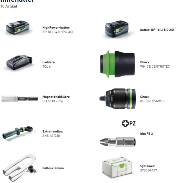 Festool Skruvdragare QUADRIVE TDC 18/4 5,0/4,0 I-Plus