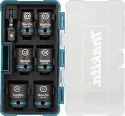 Krafthylssats 7-del 1/2" impact BLACK