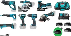 Makita DLX6141T PlusPlus Combokit 8 st maskiner & väska +1st extra 5,0Ah-batteri-på-köpet! Värde 995:-