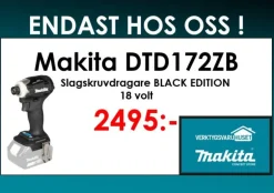 Makita DTD172ZB Slagskruvdragare 18V -Black edition