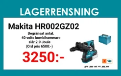 Makita HR002GZ02 Kombihammare 40V, slagkraft 2,9 J