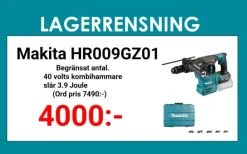 Makita HR009GZ01 Kombihammare 40V, slagkraft 3,9 J
