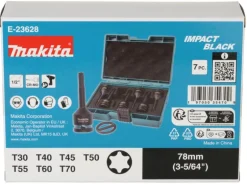 Makita impact Bitshylsa-sats Torx 7-delar