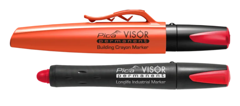 Pica visor Märkkrita röd