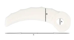 Plastkniv 100mm Böjd 12-p
