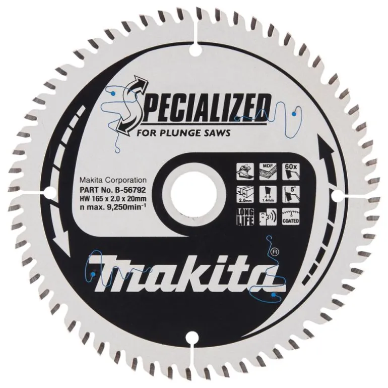Sågklinga MDF 165x20x2,0 60T Specialized • TCG