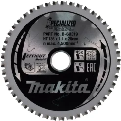 Sågklinga Rostfritt 136x20x1,1 45T Efficut