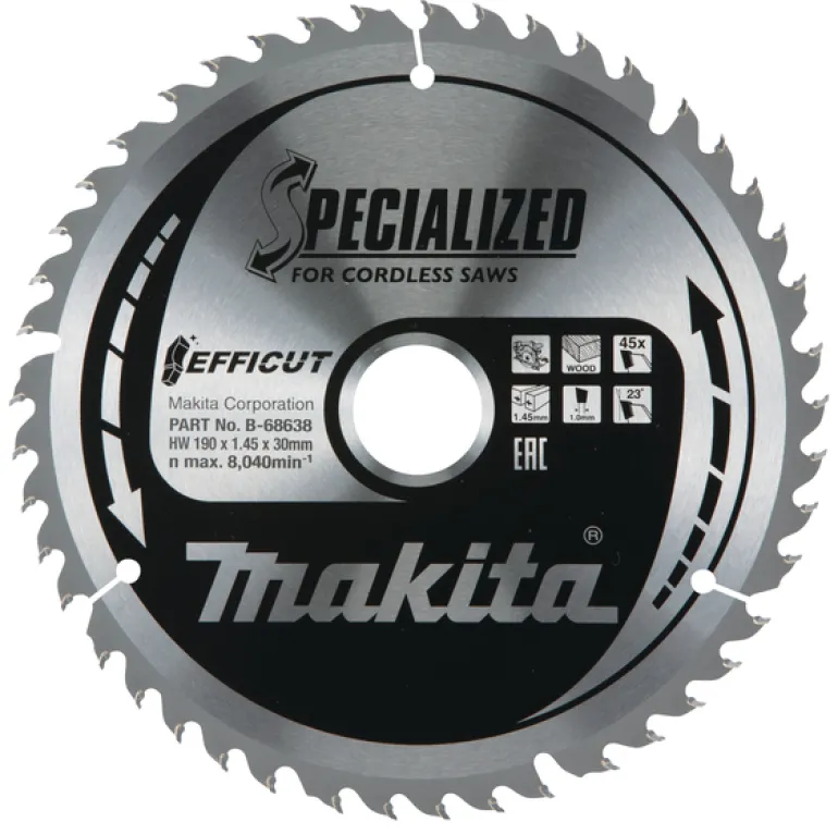 Sågklinga Trä 190x30x1,45 45T Efficut