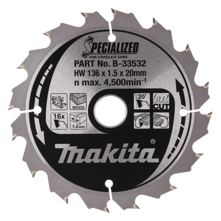 Sågklinga Trä 136x20x1,5 16T Specialized
