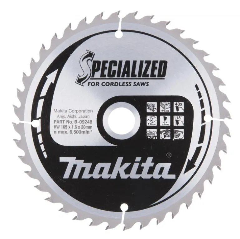 Sågklinga Trä 165x20x1,6 40T Specialized